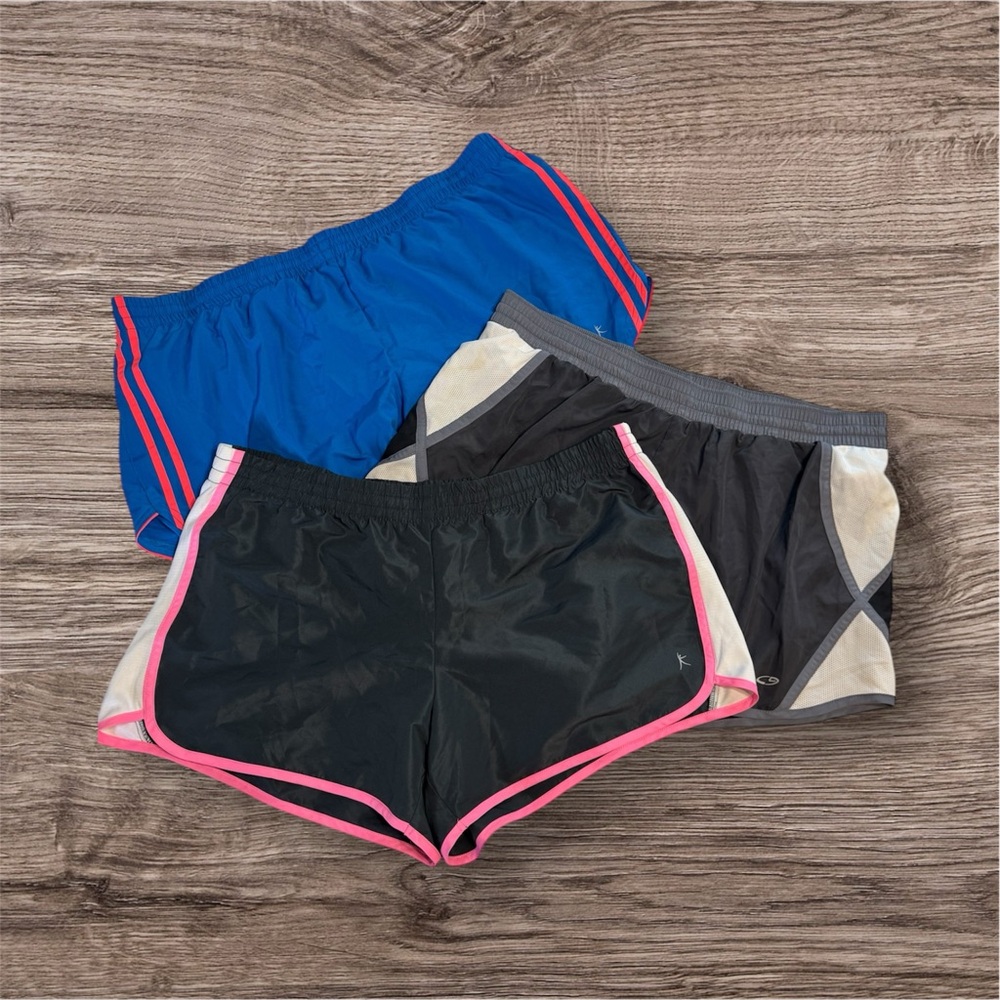 Champion Athletic Shorts Trio - Blue, Gray, and Black | Plus Size